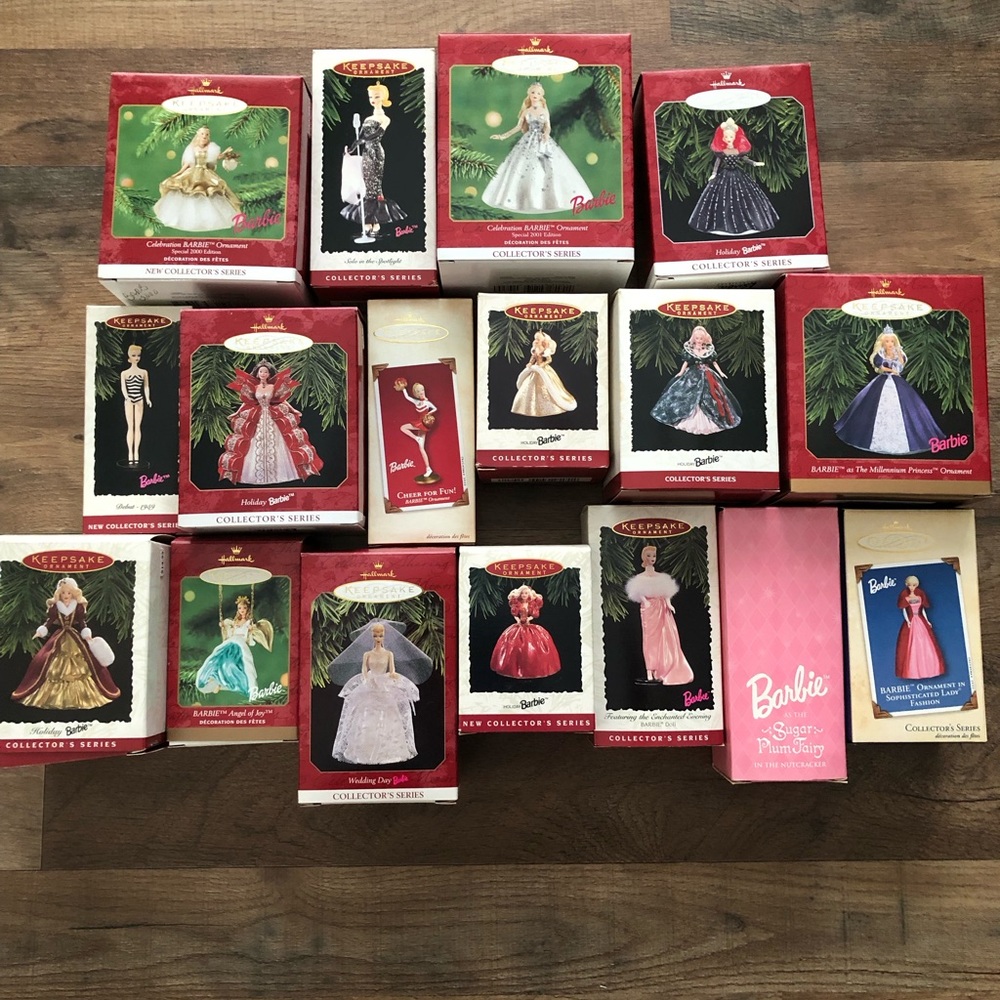 Vintage Barbie Keepsake Ornaments-Lot of 17